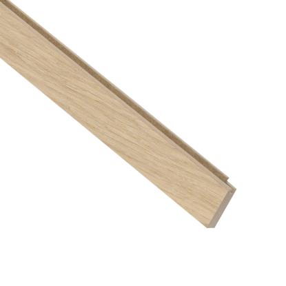 I-Wood UniPanel afslutningsliste, ubehandlet natur, lys kerne, egefiner, 16 x 55 x 2780 mm