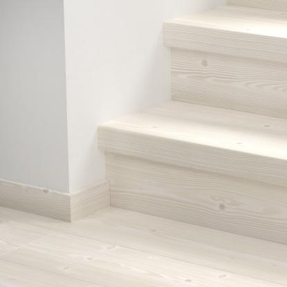 Pergo vinyl trappeafdækning/trappeforkantsprofil, Nordic White Pine, 1484 x 146 x 62 mm