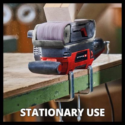 Einhell TE-BS 850 E båndsliber med slibebånd og skruetvinger