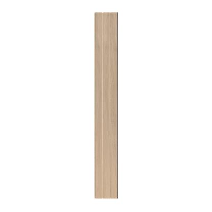 I-Wood Medio+ 3-lamel akustikpanel, ubehandlet natur, beige filt og sort kerne, egefiner, 17 x 300 mm