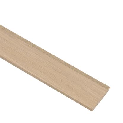 I-Wood afslutningsliste til 3-lamel akustikpanel, ubehandlet natur, beige filt og lys kerne, egefiner, 16 x 92 mm