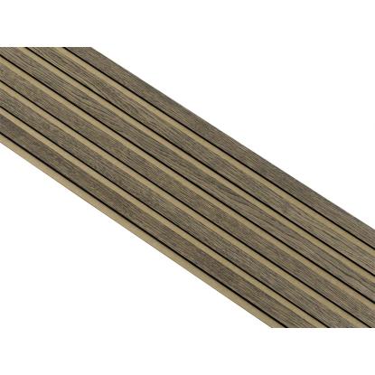 I-Wood Basic Original akustikpanel, sort olieret, brun filt og sort kerne, egefiner, 17 x 300 mm 