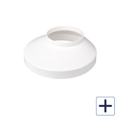 Plastmo brøndkrave, PVC, hvid, Ø130 mm