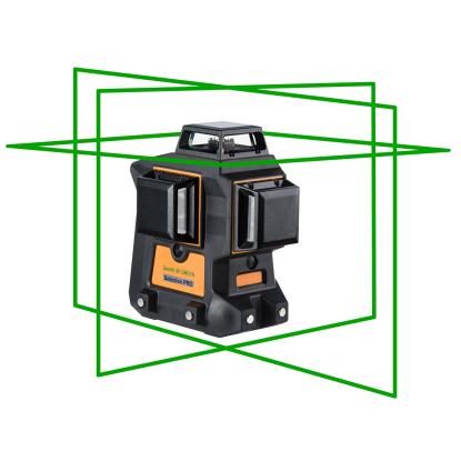 geo-FENNEL Geo6X SP GREEN selvnivellerende krydslinjelaser med 6 laserkryds - komplet sæt i taske