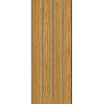 I-Wood Medio+ 4-lamel akustikpanel, brun olieret, brun filt og sort kerne, egefiner, 17 x 300 mm