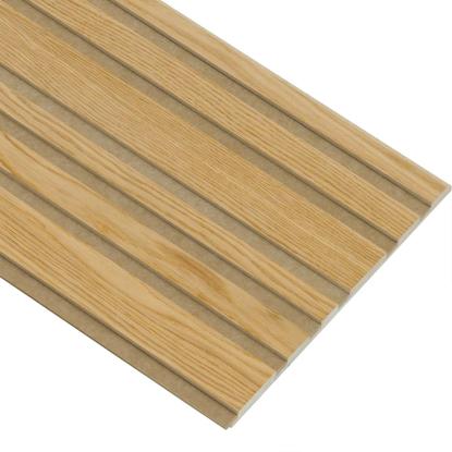 I-Wood Medio+ Mixed akustikpanel, klar olieret, brun filt og lys kerne, egefiner, 16 x 300 mm
