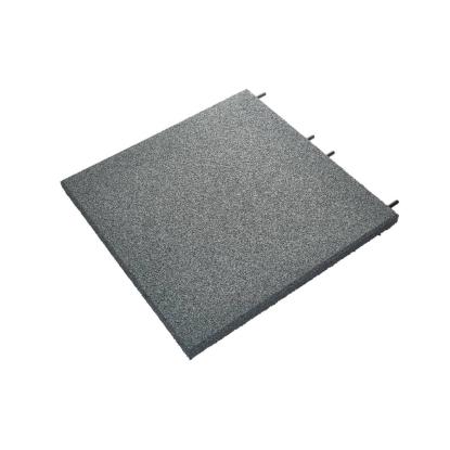 RIAS UniSoft gummiflise med monteringsdyvler, grå - 50 x 50 x 3 cm