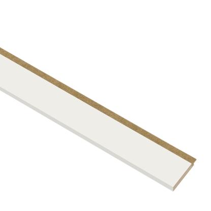 I-Wood afslutningsliste til 4-lamel akustikpanel, hvidmalet, brun filt og lys kerne, folie, 16 x 67 mm