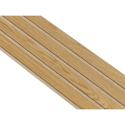 I-Wood Basic 4-lamel akustikpanel, klar olieret, beige filt og lys kerne, egefiner, 16 x 300 mm 