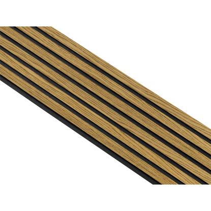 I-Wood Basic Original akustikpanel, brun olieret, sort filt og sort kerne, egefiner, 17 x 300 mm 