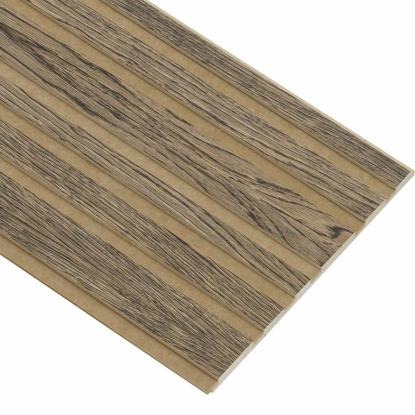 I-Wood Basic Mixed akustikpanel, sort olieret, brun filt og lys kerne, egefiner, 16 x 300 mm 