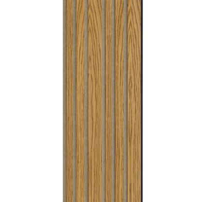 I-Wood Medio+ Mixed akustikpanel, brun olieret, brun filt og sort kerne, egefiner, 17 x 300 mm