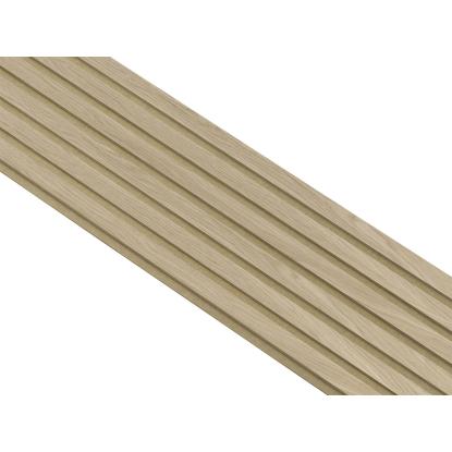 I-Wood Basic Original akustikpanel, ubehandlet natur, brun filt og lys kerne, egefiner, 16 x 300 mm 
