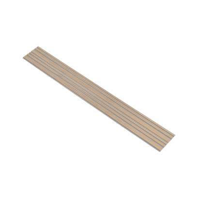 I-Wood Medio+ Mixed akustikpanel, ubehandlet natur, grå filt og lys kerne, egefiner, 16 x 300 mm
