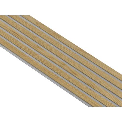 I-Wood Medio+ Original akustikpanel, klar olieret, grå filt og lys kerne, egefiner, 16 x 300 mm