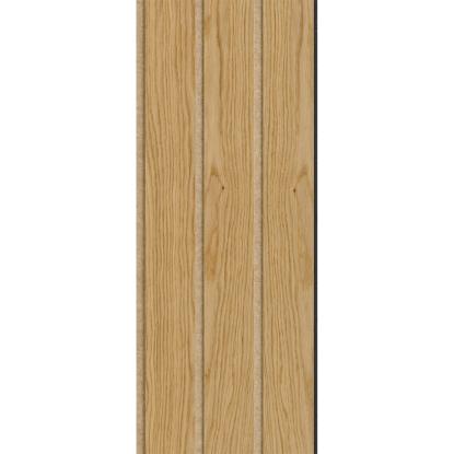 I-Wood Medio+ 3-lamel akustikpanel, klar olieret, brun filt og sort kerne, egefiner, 17 x 300 mm