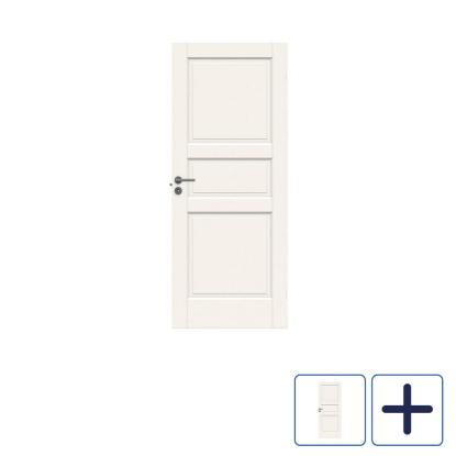 Swedoor Advance-line Craft 03 massiv fyldningsdør, 40 mm, hvid - 204 cm høj
