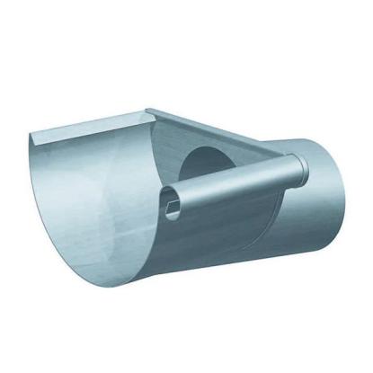 RHEINZINK endebund m/tud højre halvrund, valsblank - 280x0,7 mm