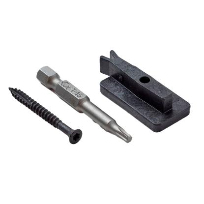 Wimex T-clips til bort inkl. skrue, 40 mm, sort - 100 stk.