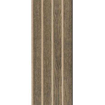 I-Wood Basic 4-lamel akustikpanel, sort olieret, beige filt og sort kerne, egefiner, 17 x 300 mm 