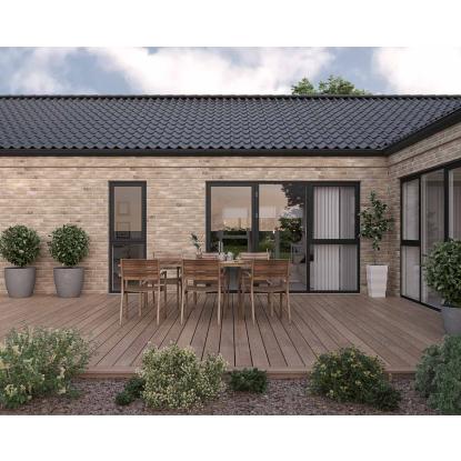 Plastmo Sort Stål Arkitekt tagrende, 1/4 rund, nr. 14, 3 meter