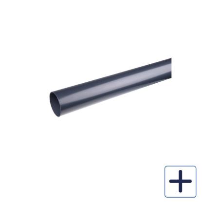 Plastmo nedløbsrør, PVC, Ø110 mm, grafit