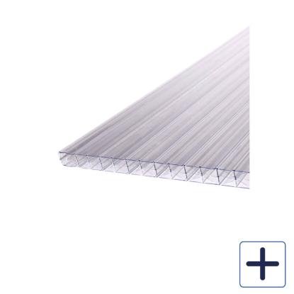 Plastmo TwinLite termotag, 16 mm, PC, klar, bredde 119 cm
