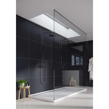 Fibo Colour vådrumspanel med 60 x 60 cm fliselook, 10 x 600 x 2400 mm, black silk