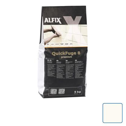 Alfix QuickFuge Premium 8 naturstensfuge, hvid  - 5 kg