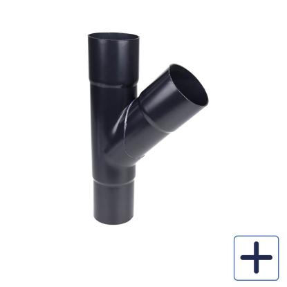Plastmo grenrør, PVC, sort, 75°