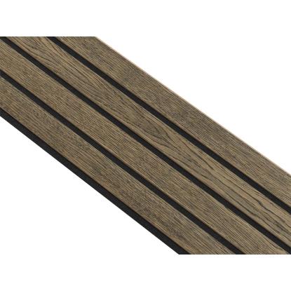 I-Wood Medio+ 4-lamel akustikpanel, sort olieret, sort filt og lys kerne, egefiner, 16 x 300 mm