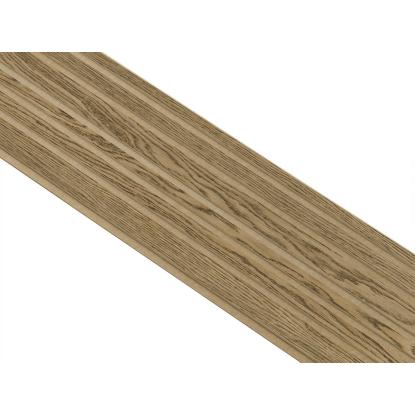 I-Wood Medio+ Mixed akustikpanel, mørkebrun olieret, brun filt og lys kerne, egefiner, 16 x 300 mm