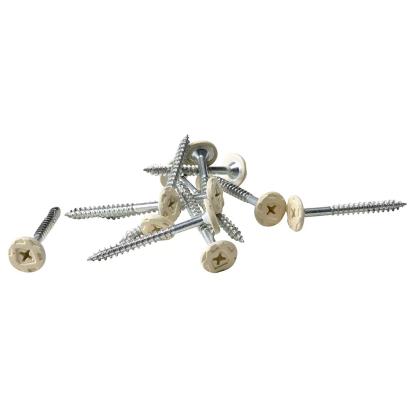 FibroTech træbetonskrue PH2, 5.0 x 45 mm, RAL 1015 beige - 250 stk.