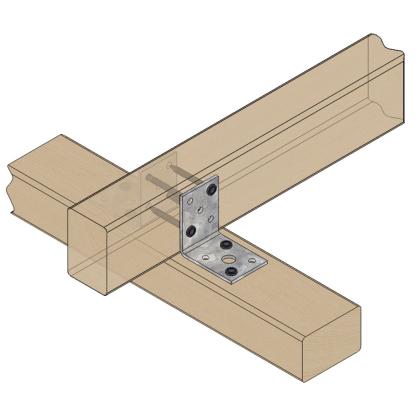 SIMA vinkelbeslag S35, rustfri A2 - 50 x 50 x 2,0 x 35 mm