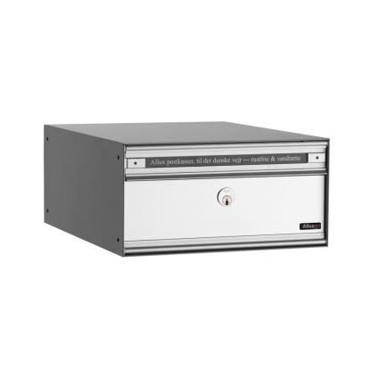 Allux PC1 systempostkasse dobbelt højde uden lås med alulåge, alugrå - 1 modul