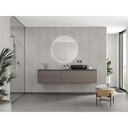 Fibo Cement vådrumspanel med 60 x 30 cm fliselook, 10 x 600 x 2400 mm, cracked cement silk