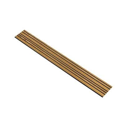I-Wood Basic Mixed akustikpanel, brun olieret, sort filt og lys kerne, egefiner, 16 x 300 mm 