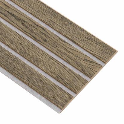 I-Wood Basic 4-lamel akustikpanel, sort olieret, grå filt og lys kerne, egefiner, 16 x 300 mm 