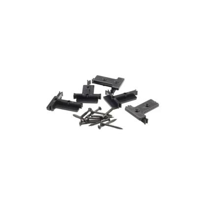 Kirkedal T-clips til bort, Heimdal og SOLID, black, 50x40 mm - 50 stk