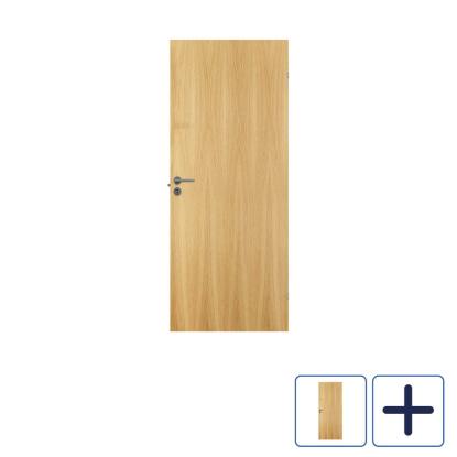 Swedoor Clever-line Easy Nature GW dør, glat, 40 mm, natur egefiner - 204 cm høj