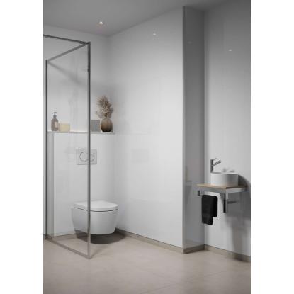 Fibo Basic vådrumspanel uden fugefræsning, 10 x 600 x 2400 mm, white high gloss