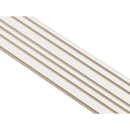 I-Wood Basic Mixed akustikpanel, hvidmalet, beige filt og lys kerne, folie, 16 x 300 mm 
