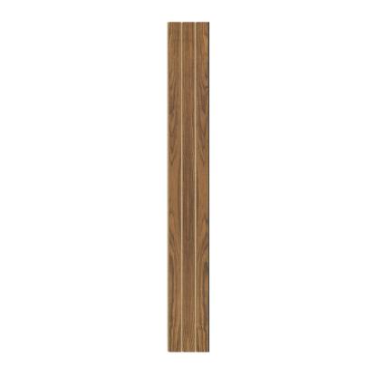 I-Wood Medio+ 3-lamel akustikpanel, klar olieret, brun filt og sort kerne, valnøddefiner, 17 x 300 mm
