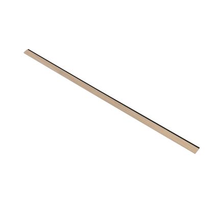 I-Wood afslutningsliste til 4-lamel akustikpanel, ubehandlet natur, sort filt og lys kerne, egefiner, 16 x 67 mm