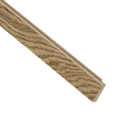 I-Wood UniPanel afslutningsliste, mørkebrun olieret, lys kerne, egefiner, 16 x 55 x 2780 mm