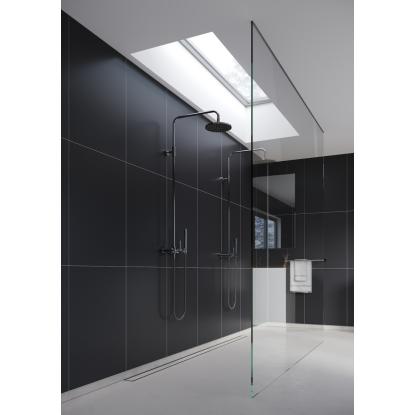 Fibo Colour vådrumspanel med 60 x 80 cm fliselook, 10 x 600 x 2400 mm, black silk