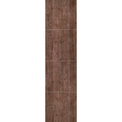 Fibo Wood vådrumspanel med 60 x 60 cm fliselook, 10 x 600 x 2400 mm, rough wood saw cut