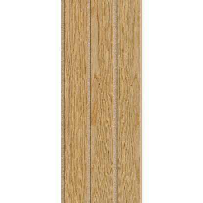 I-Wood Medio+ 3-lamel akustikpanel, klar olieret, brun filt og lys kerne, egefiner, 16 x 300 mm