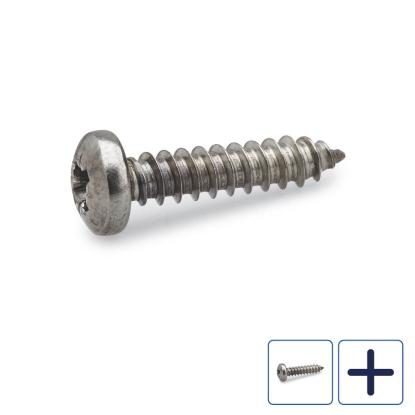 FAST pladeskrue med rundt hoved, rustfri A4, 5,5 mm - 100 stk.