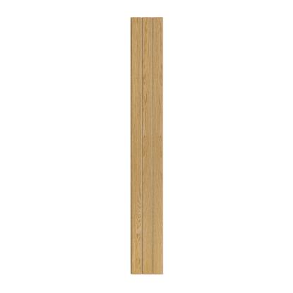 I-Wood Basic 3-lamel akustikpanel, klar olieret, brun filt og lys kerne, egefiner, 16 x 300 mm 